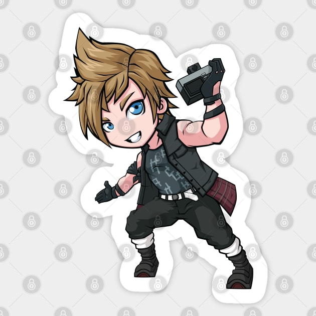 Prompto Chibi Sticker by Xar623